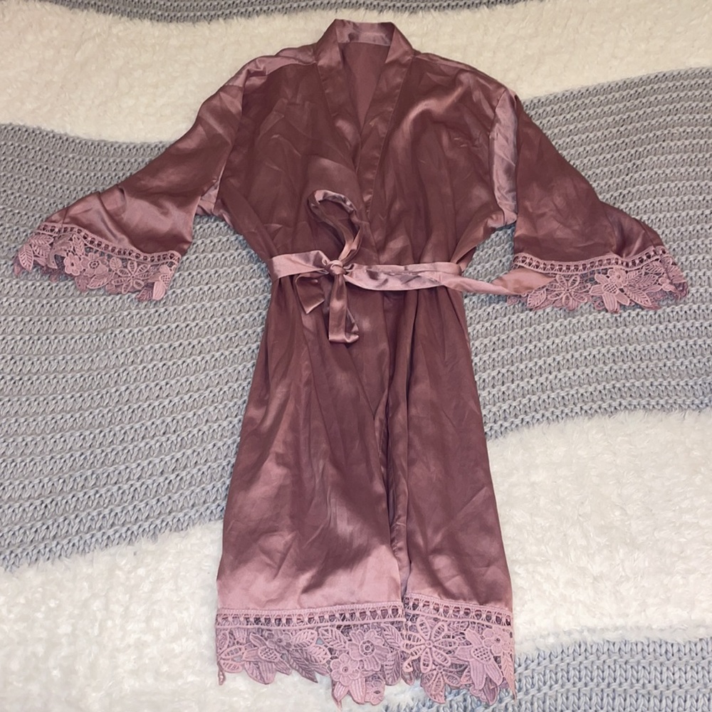 Satin robe One size